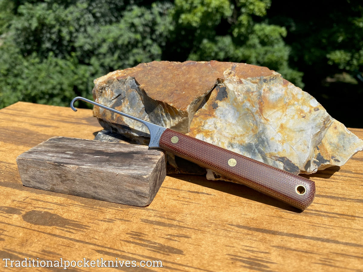 Great Eastern Cutlery #H20B14 Bird Hook Natural Canvas Micarta