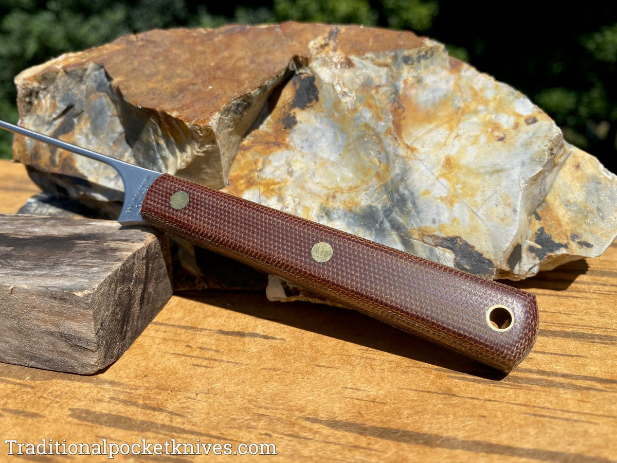 Great Eastern Cutlery #H20B14 Bird Hook Natural Canvas Micarta