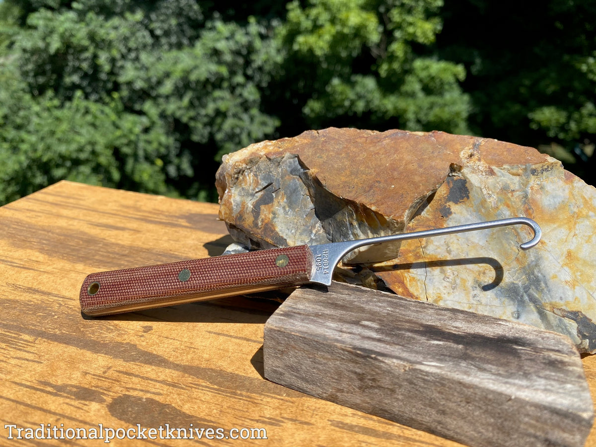 Great Eastern Cutlery #H20B14 Bird Hook Natural Canvas Micarta