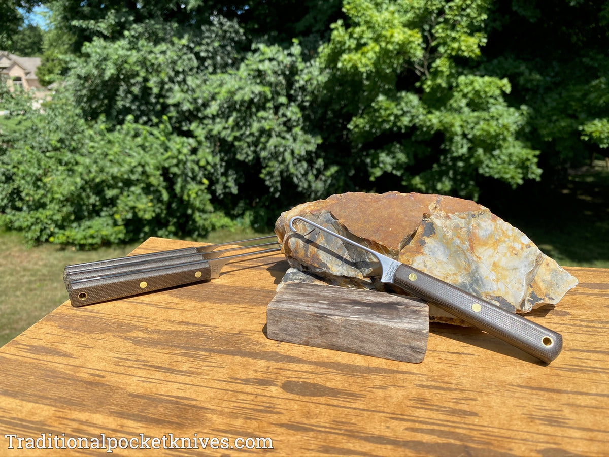 Great Eastern Cutlery #H20B14 Bird Hook OD Green Canvas Micarta