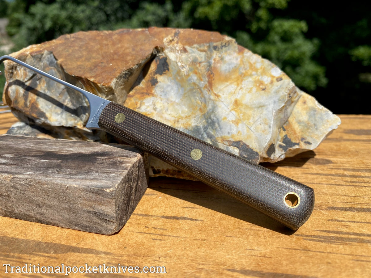Great Eastern Cutlery #H20B14 Bird Hook OD Green Canvas Micarta