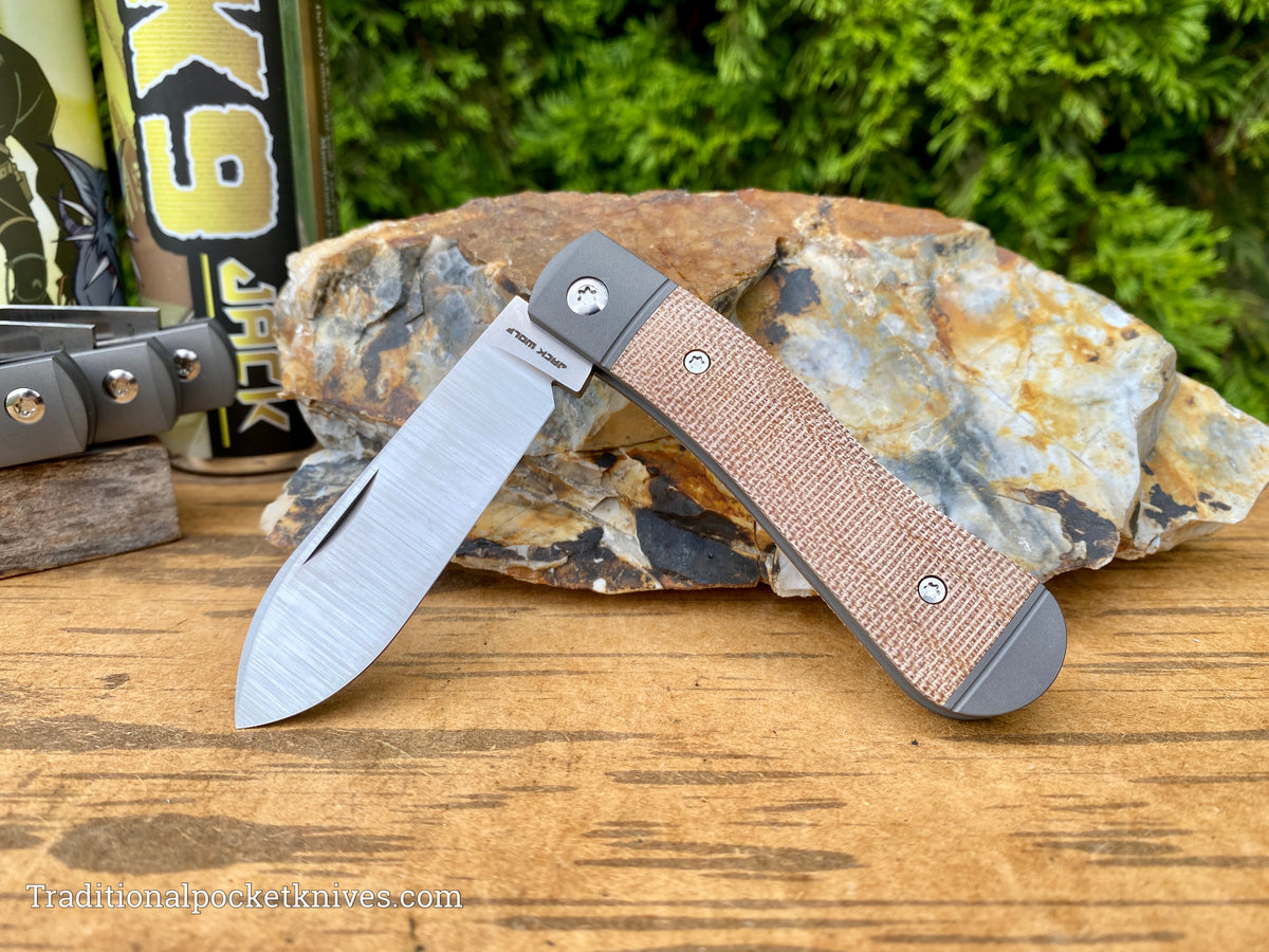 Jack Wolf Knives K9 Jack Natural Canvas Micarta