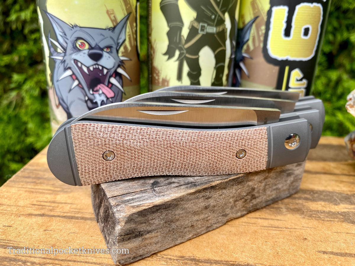 Jack Wolf Knives K9 Jack Natural Canvas Micarta