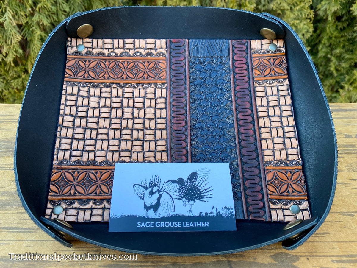 Sage Grouse Leather: Packable Valet Tray &quot;Cowboy Gothic&quot;
