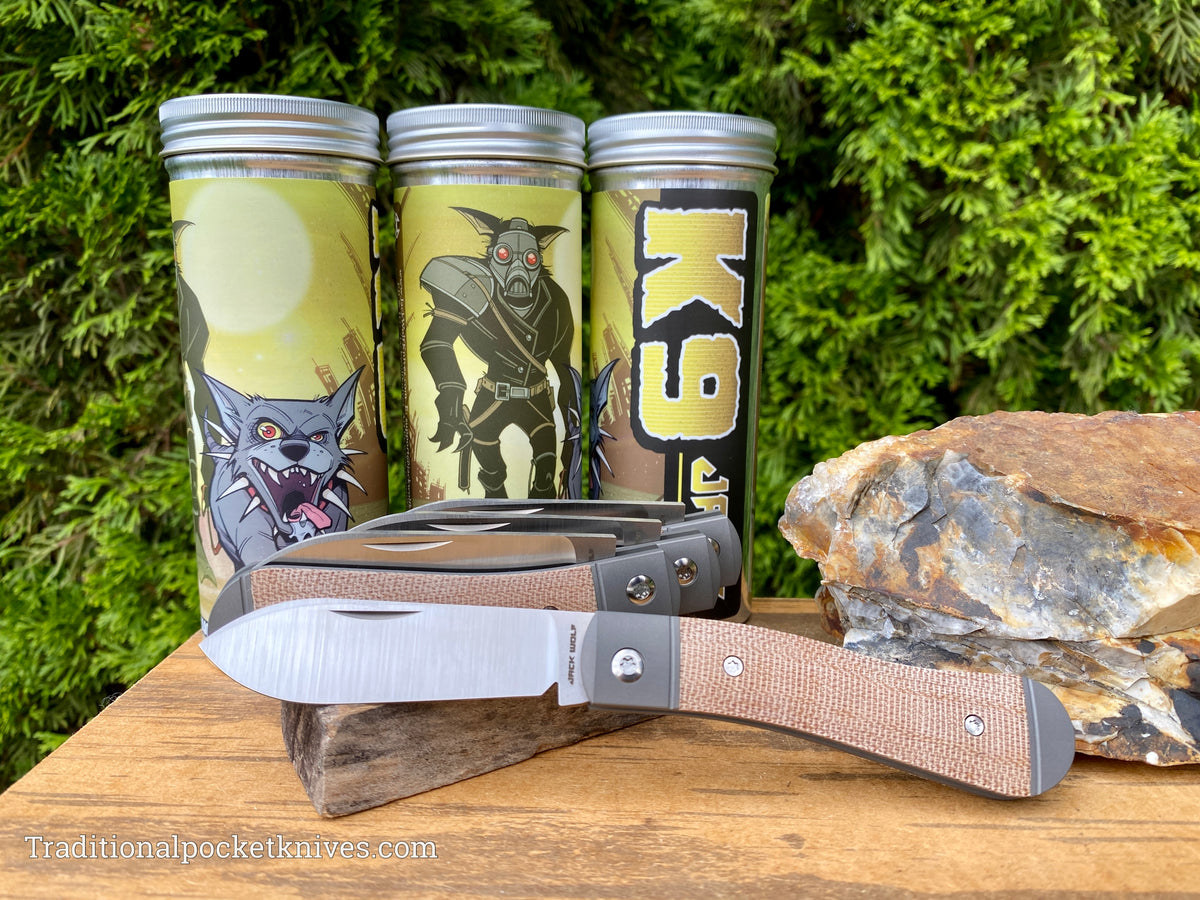 Jack Wolf Knives K9 Jack Natural Canvas Micarta