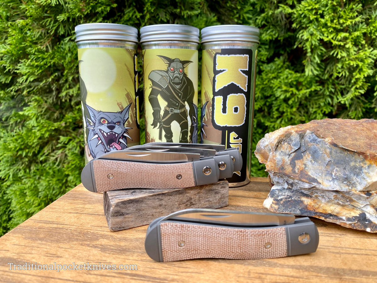 Jack Wolf Knives K9 Jack Natural Canvas Micarta