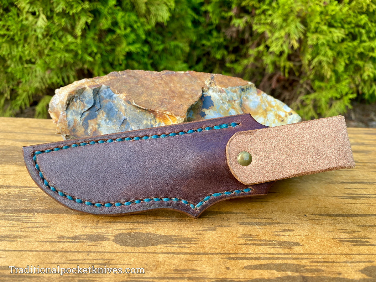Sage Grouse Leather: Leather Knife Belt Sheath GEC H20 Righthand- #13