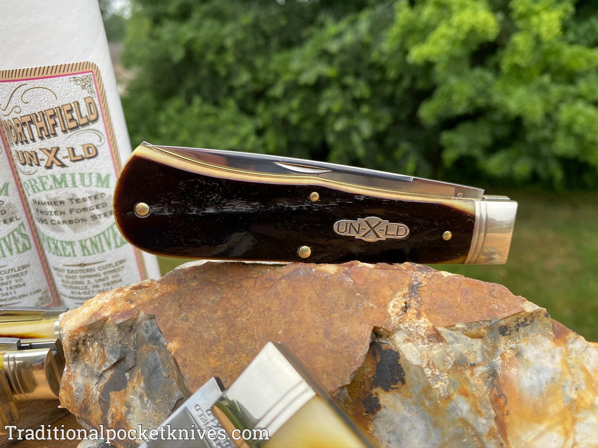 Great Eastern Cutlery #235120L Northfield UN-X-LD Pioneer Trapper LL Antique Autumn Natural Bone