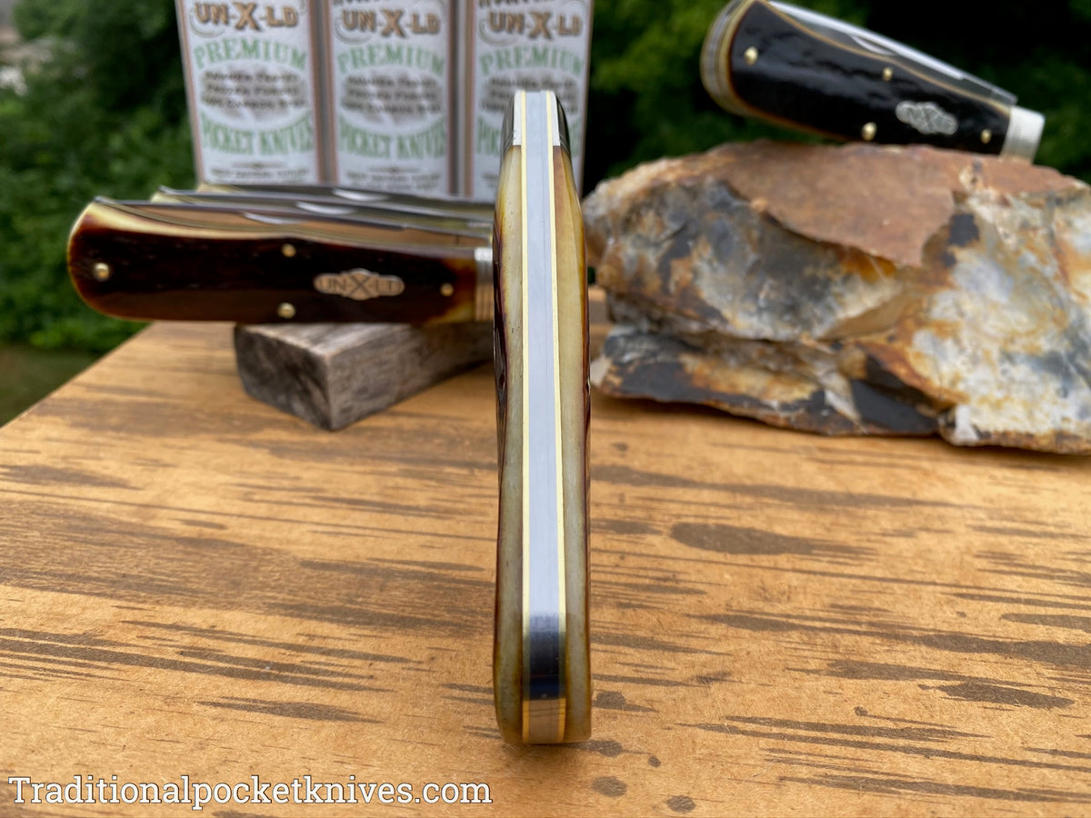 Great Eastern Cutlery #235120L Northfield UN-X-LD Pioneer Trapper LL Antique Autumn Natural Bone