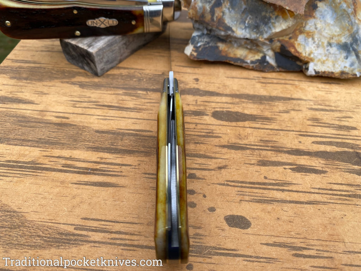 Great Eastern Cutlery #235120L Northfield UN-X-LD Pioneer Trapper LL Antique Autumn Natural Bone