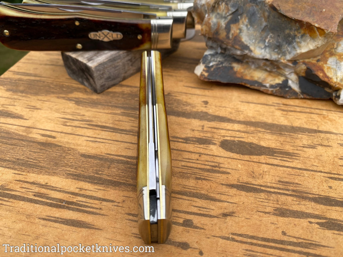 Great Eastern Cutlery #235120L Northfield UN-X-LD Pioneer Trapper LL Antique Autumn Natural Bone