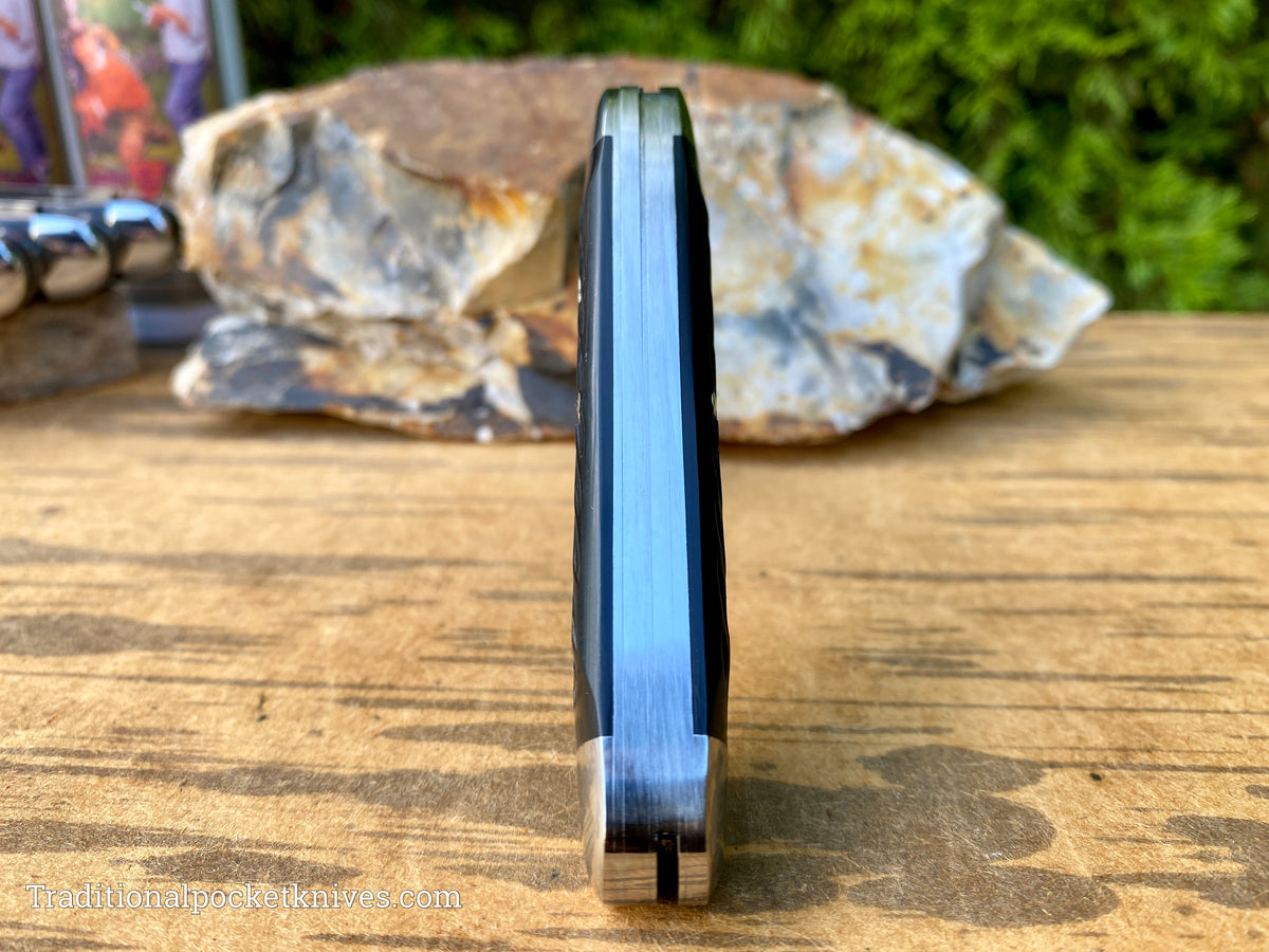 Great Eastern Cutlery #352322 Tidioute Cutlery &quot;Johnny On The Spot&quot; Camp&amp;Tool Knife Black Texdel w/ Free Leather Slip