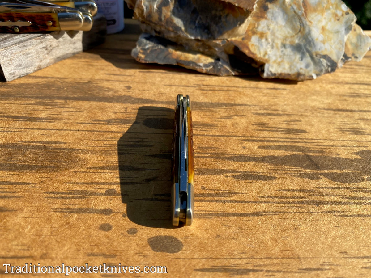 Great Eastern Cutlery #331220 Tidioute Cutlery Conductor Antique Autumn Jigged Bone