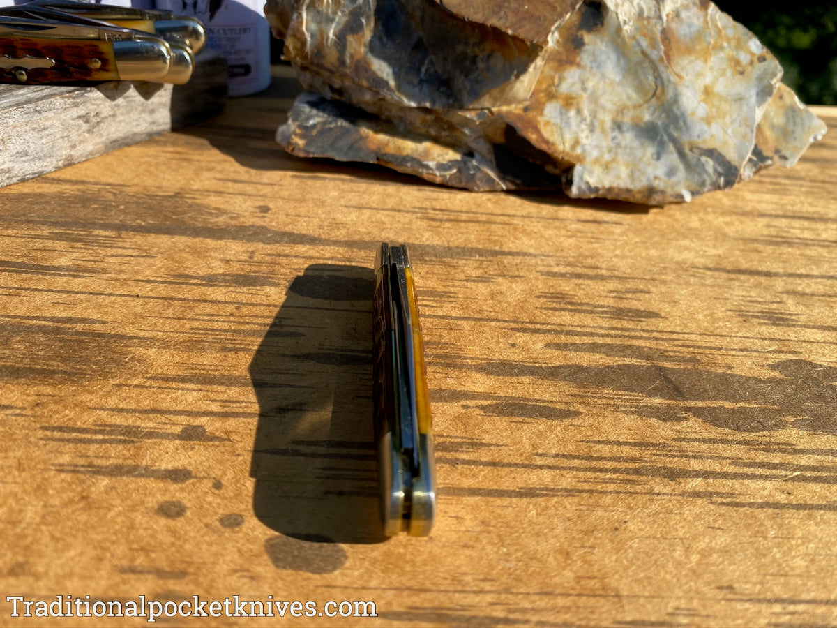 Great Eastern Cutlery #331220 Tidioute Cutlery Conductor Antique Autumn Jigged Bone