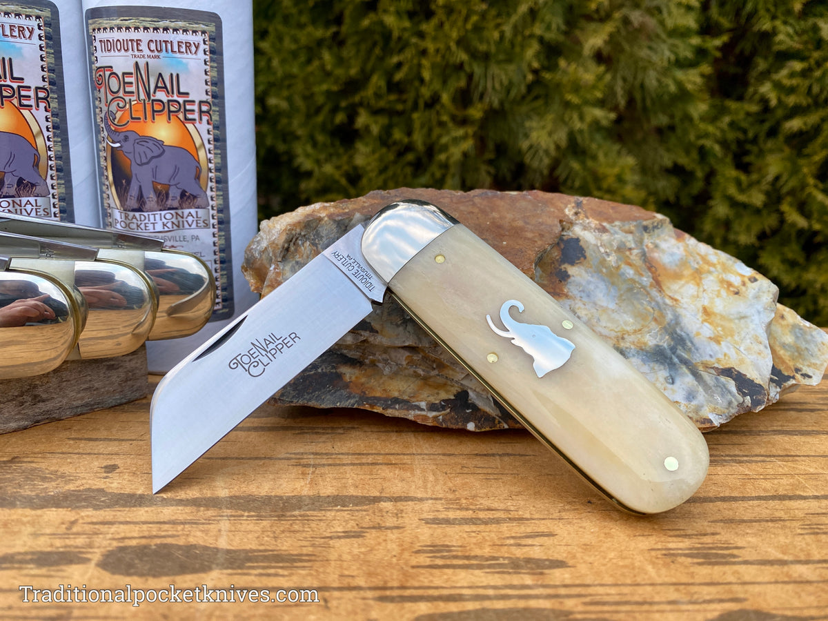 Great Eastern Cutlery #363122 Tidioute Cutlery Toenail Clipper India Smooth Ivory Bone