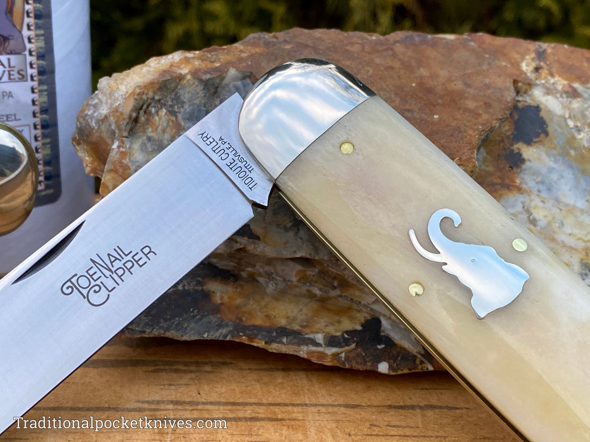 Great Eastern Cutlery #363122 Tidioute Cutlery Toenail Clipper India Smooth Ivory Bone