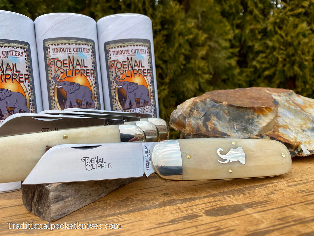 Great Eastern Cutlery #363122 Tidioute Cutlery Toenail Clipper India Smooth Ivory Bone