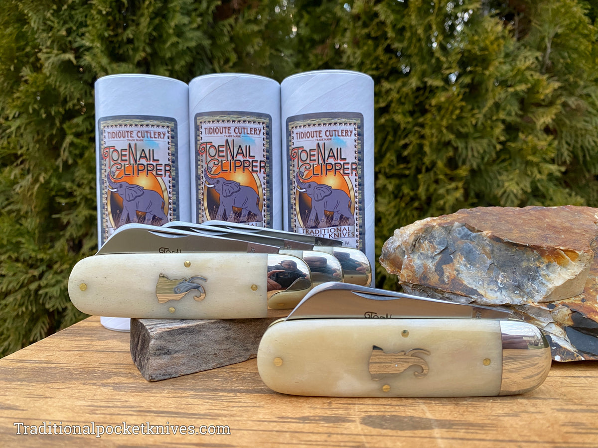 Great Eastern Cutlery #363122 Tidioute Cutlery Toenail Clipper India Smooth Ivory Bone