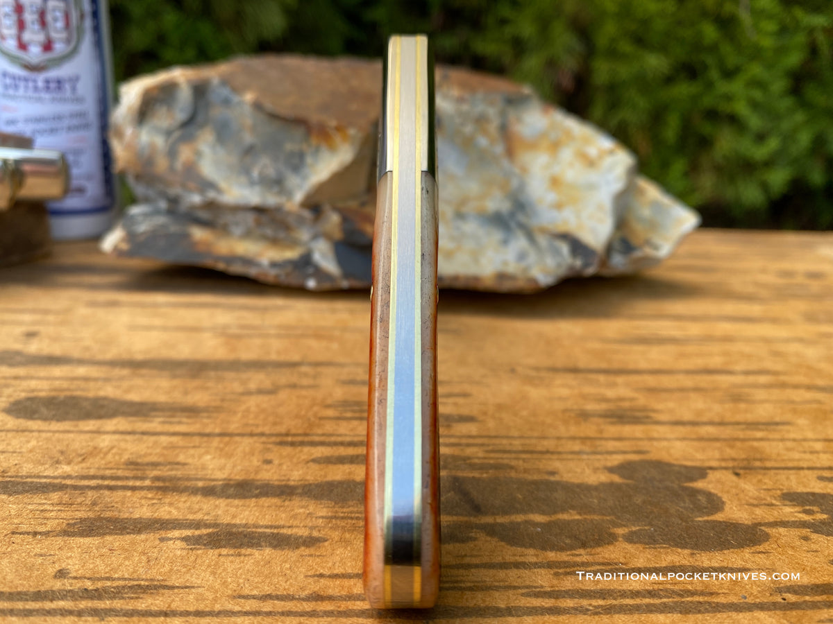 Great Eastern Cutlery #861121 Two Acorn Barlow Rust Orange Natural Bone