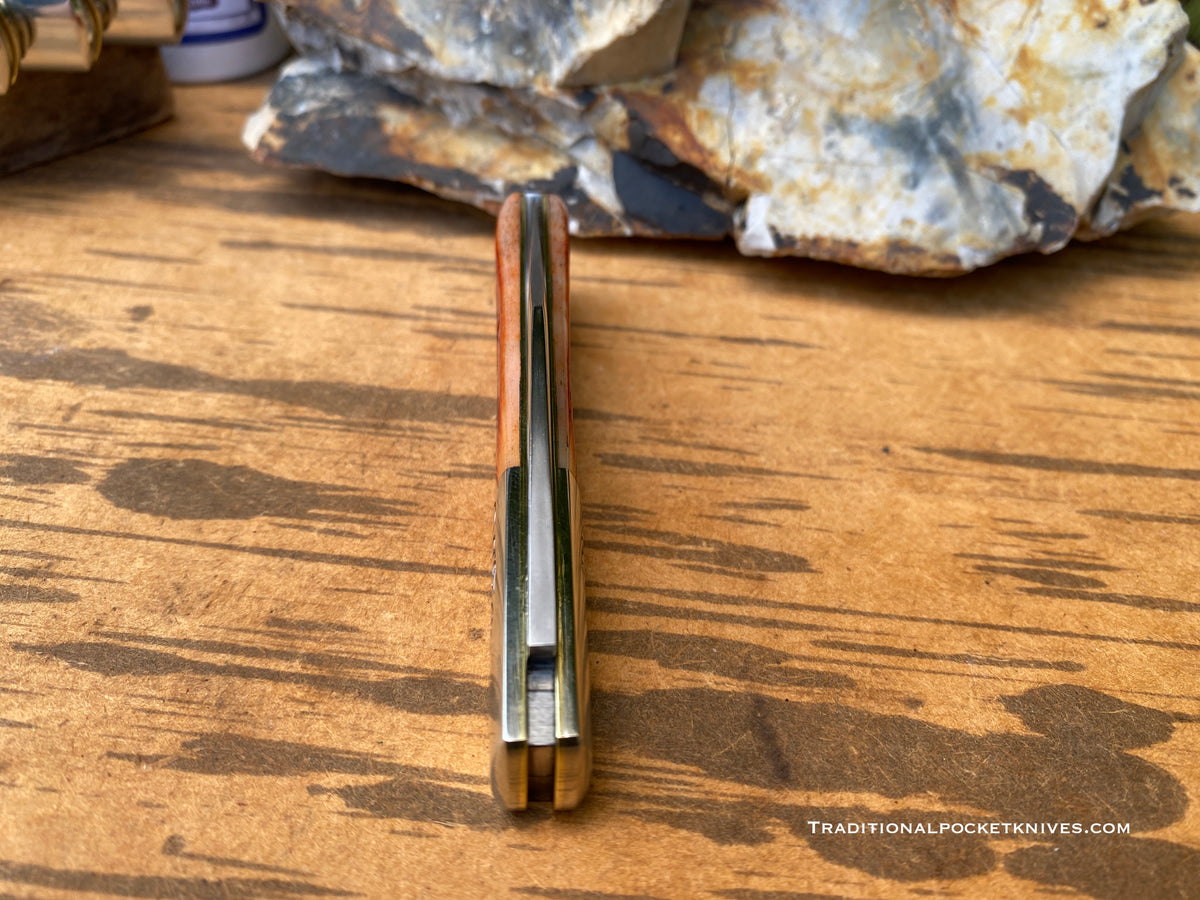 Great Eastern Cutlery #861121 Two Acorn Barlow Rust Orange Natural Bone