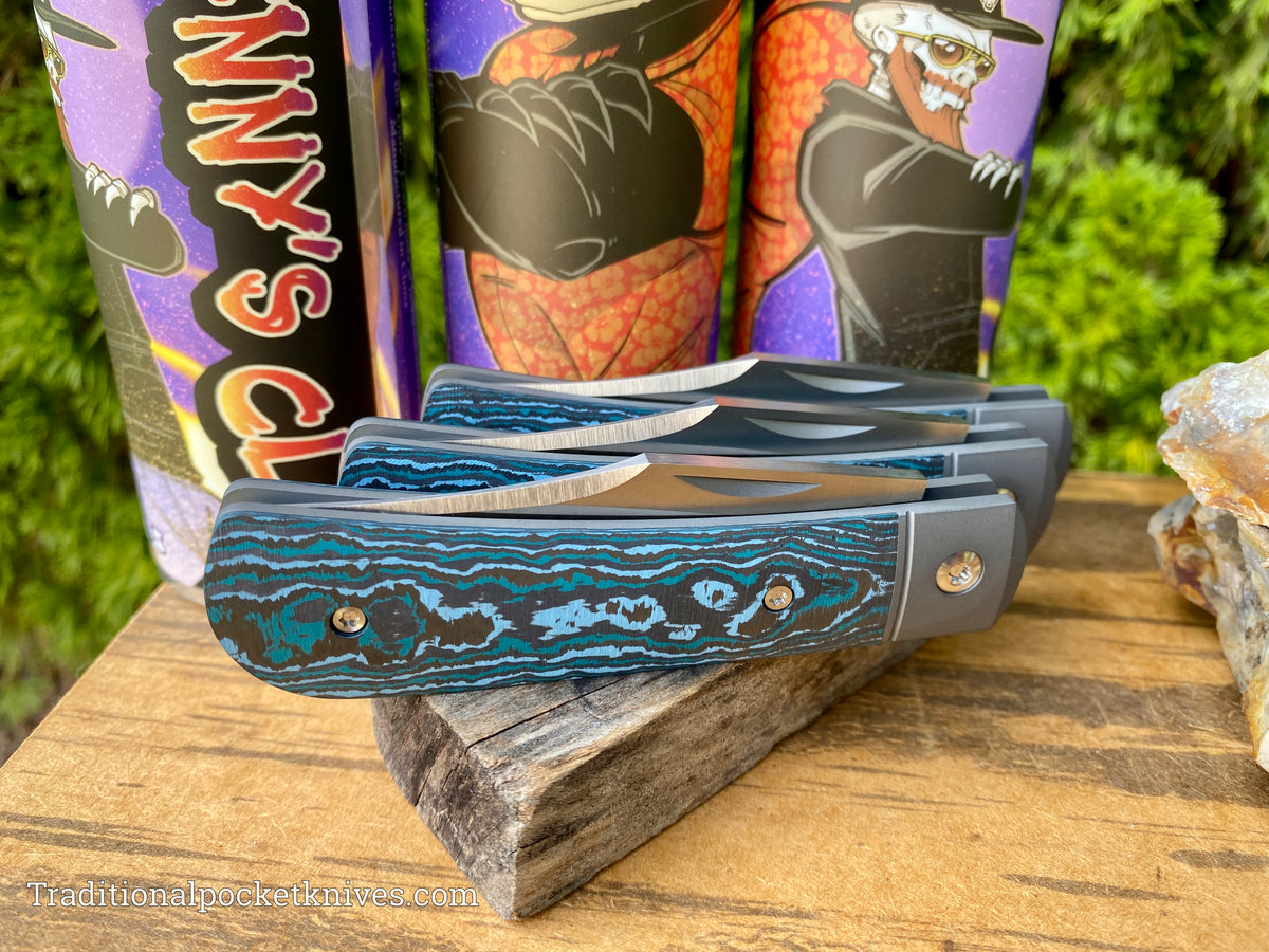 Jack Wolf Knives Benny&#39;s Clip Fat Carbon Arctic Storm