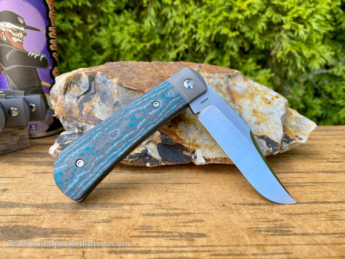 Jack Wolf Knives Benny&#39;s Clip Fat Carbon Arctic Storm