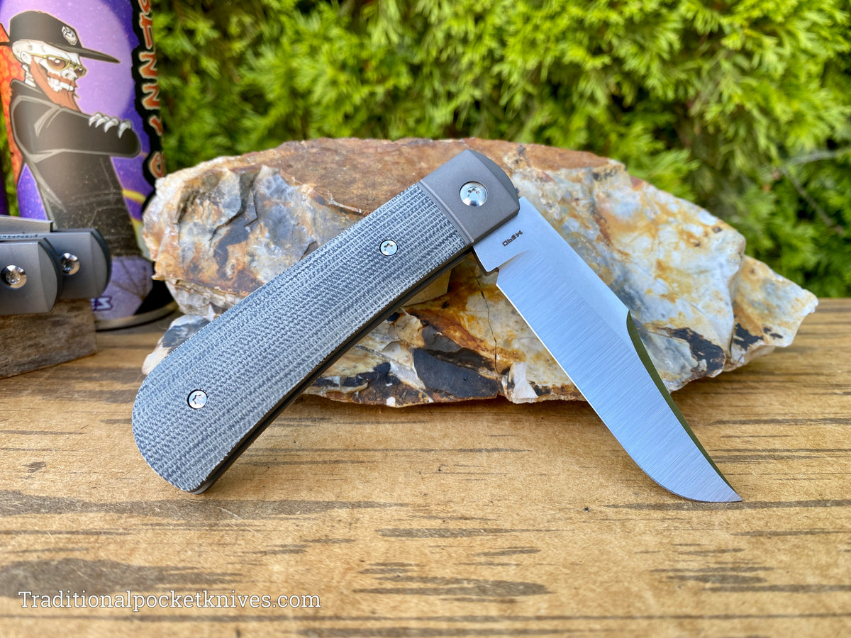 Jack Wolf Knives Benny&#39;s Clip Black Canvas Micarta