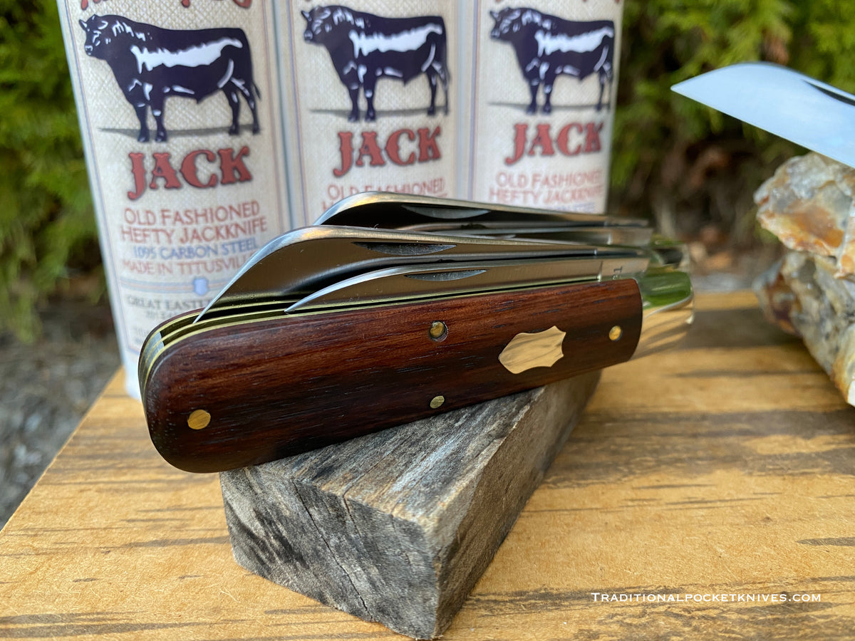 Great Eastern Cutlery #863221 Tidioute Cutlery Angus Jack Macassar Ebony : MEDIUM RARE