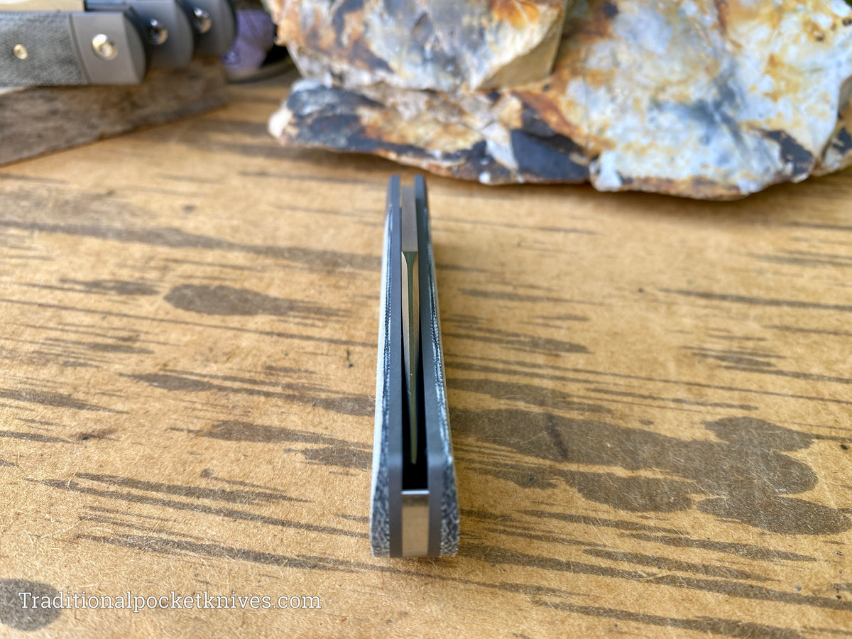 Jack Wolf Knives Benny&#39;s Clip Black Canvas Micarta