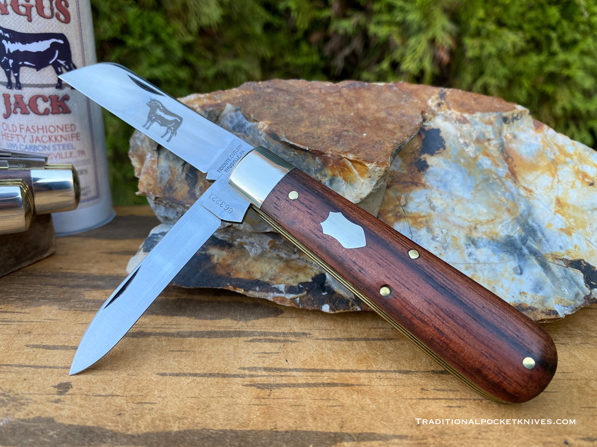 Great Eastern Cutlery #863221 Tidioute Cutlery Angus Jack Macassar Ebony : MEDIUM RARE