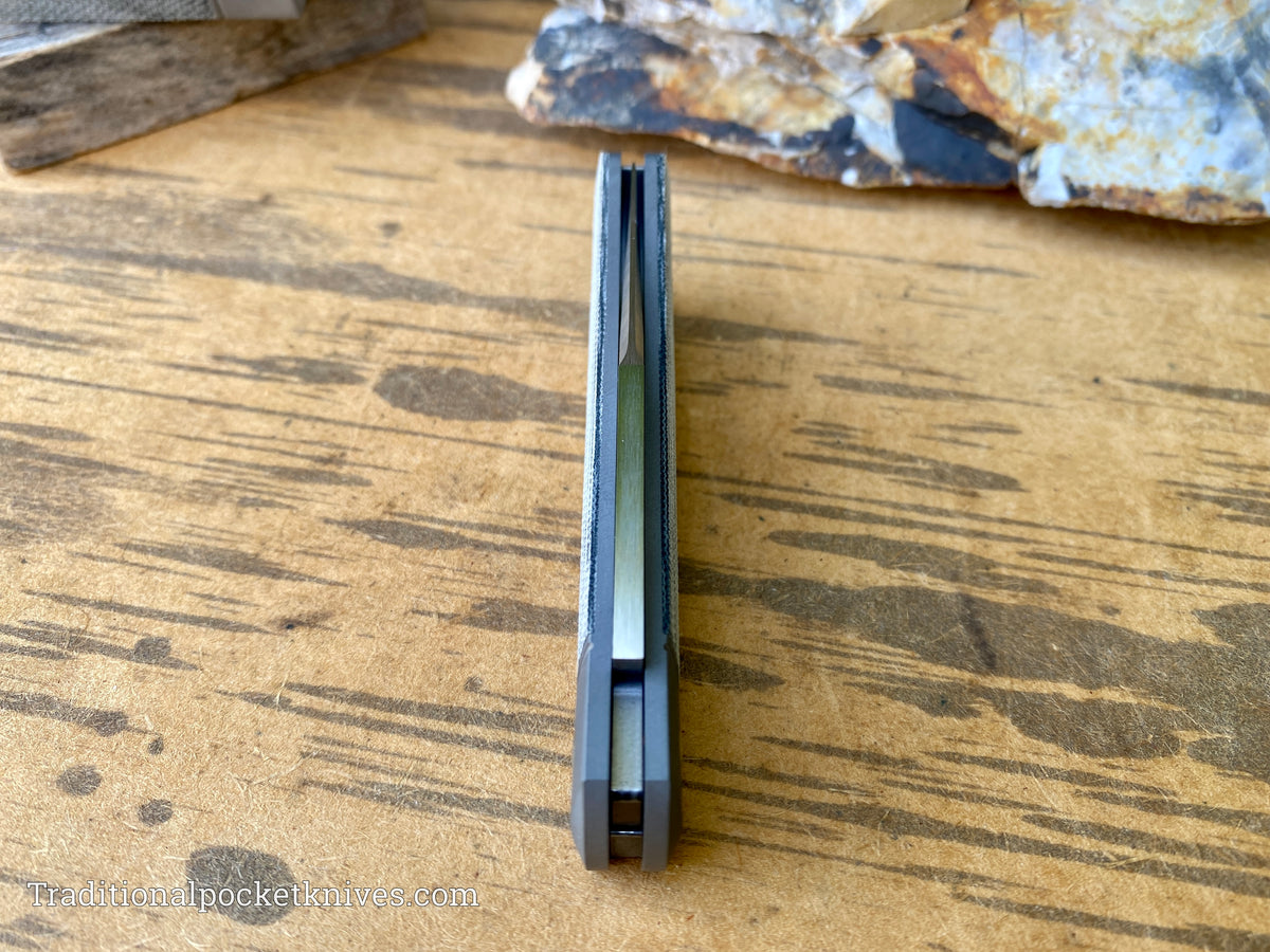 Jack Wolf Knives Benny&#39;s Clip Black Canvas Micarta