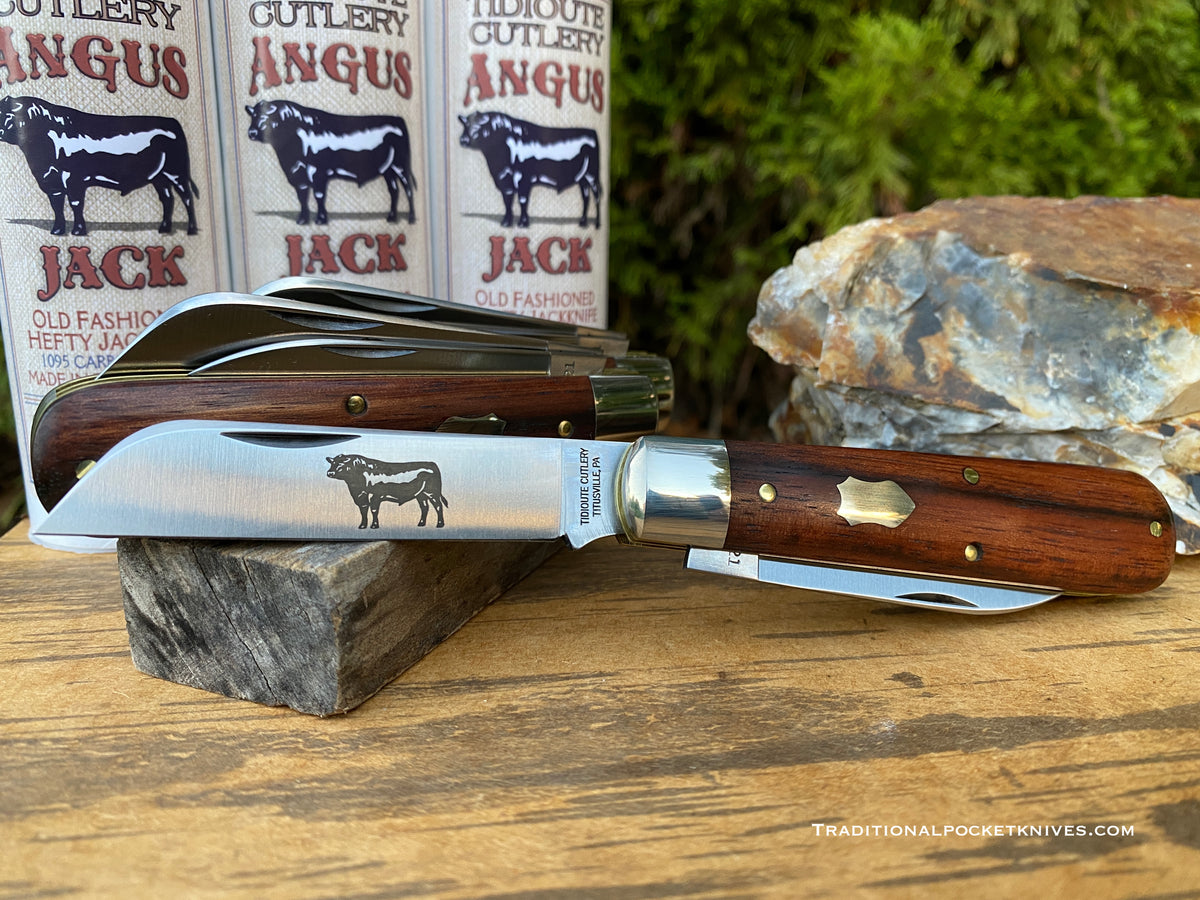 Great Eastern Cutlery #863221 Tidioute Cutlery Angus Jack Macassar Ebony : MEDIUM RARE
