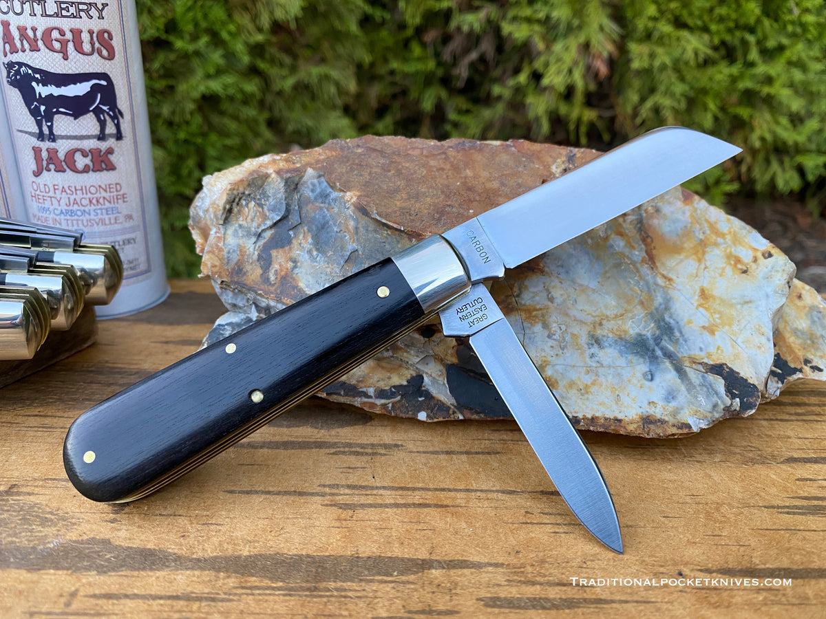 Great Eastern Cutlery #863221 Tidioute Cutlery Angus Jack Macassar Ebony : WELL DONE