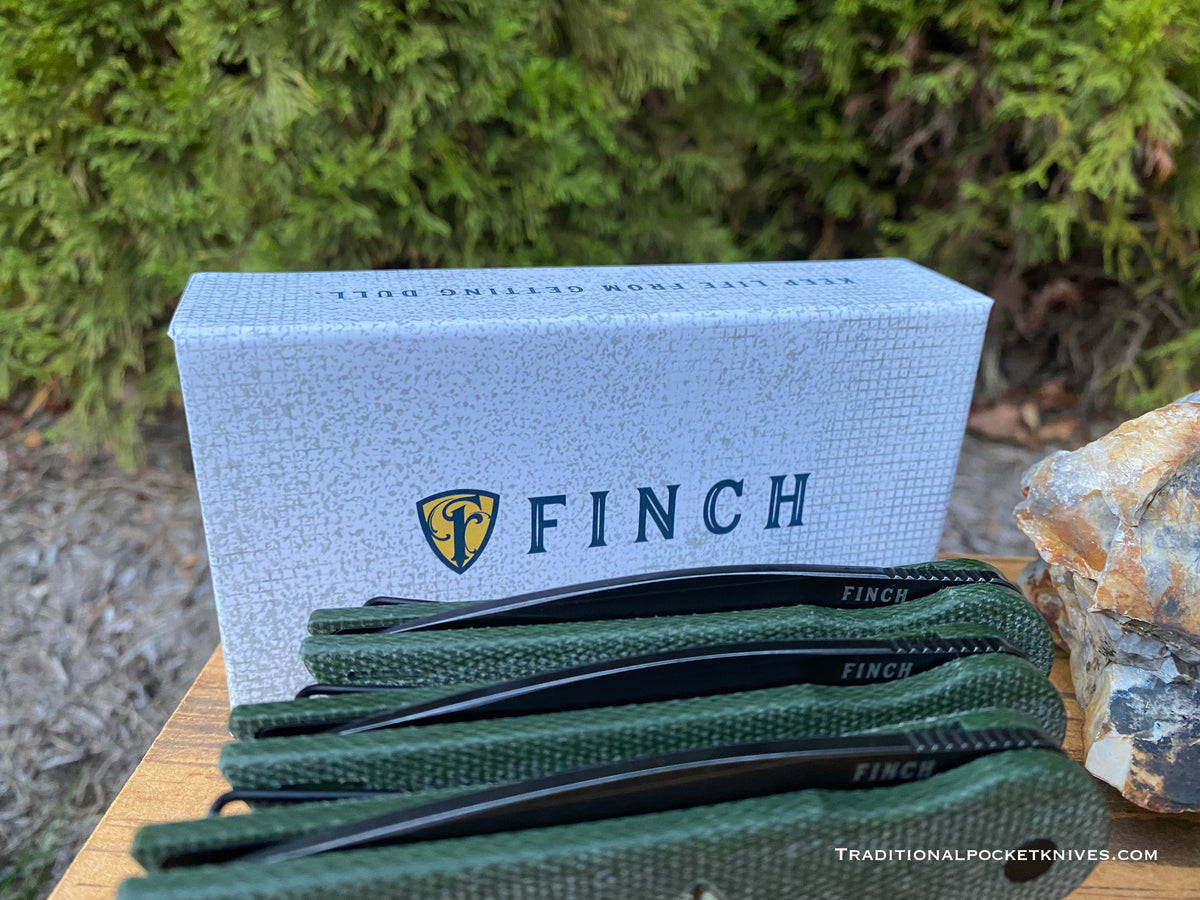 Finch Devil&#39;s Finger Green Linen Micarta