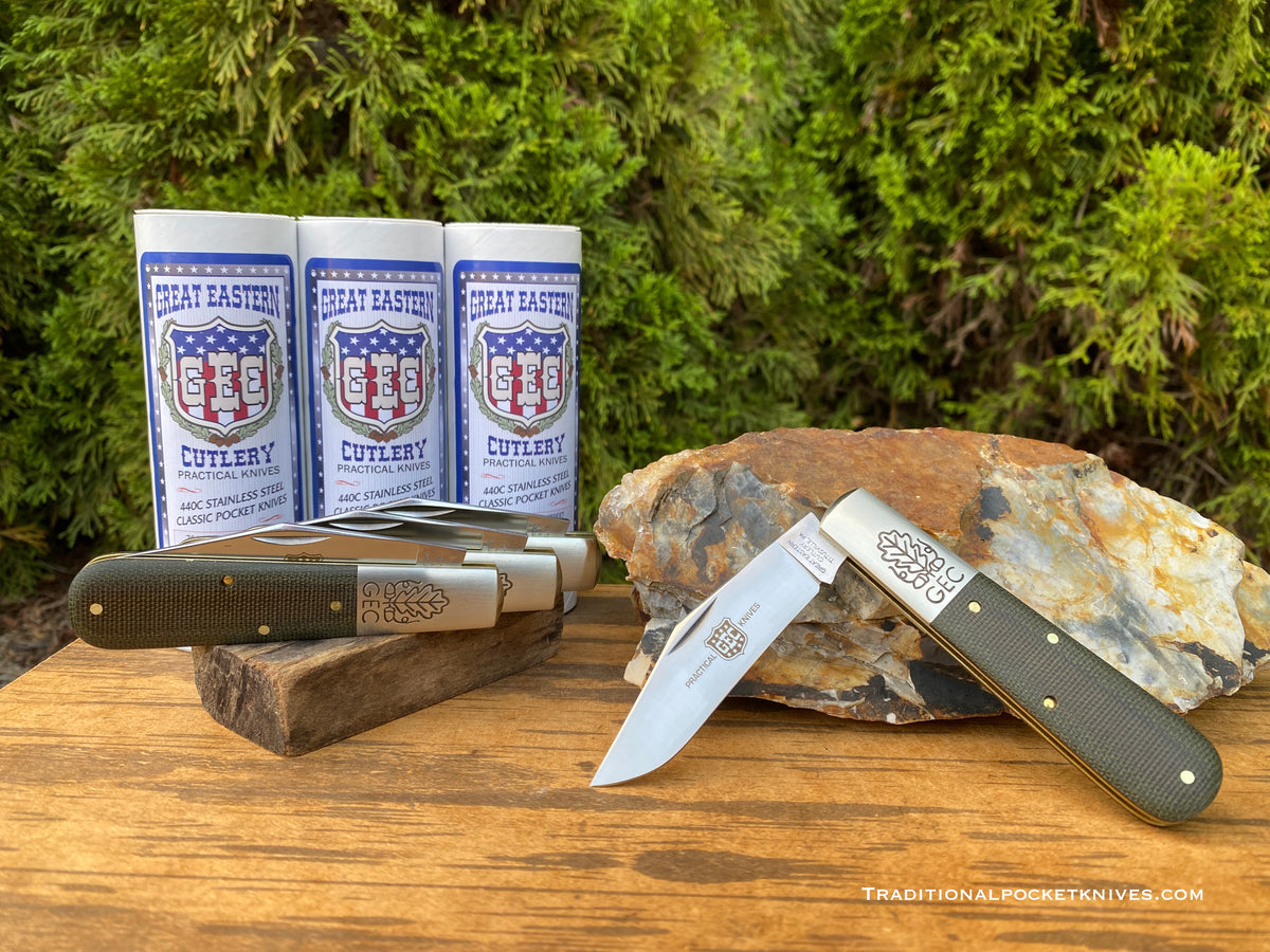 Great Eastern Cutlery #861121 Two Acorn Barlow OD Green Canvas Micarta