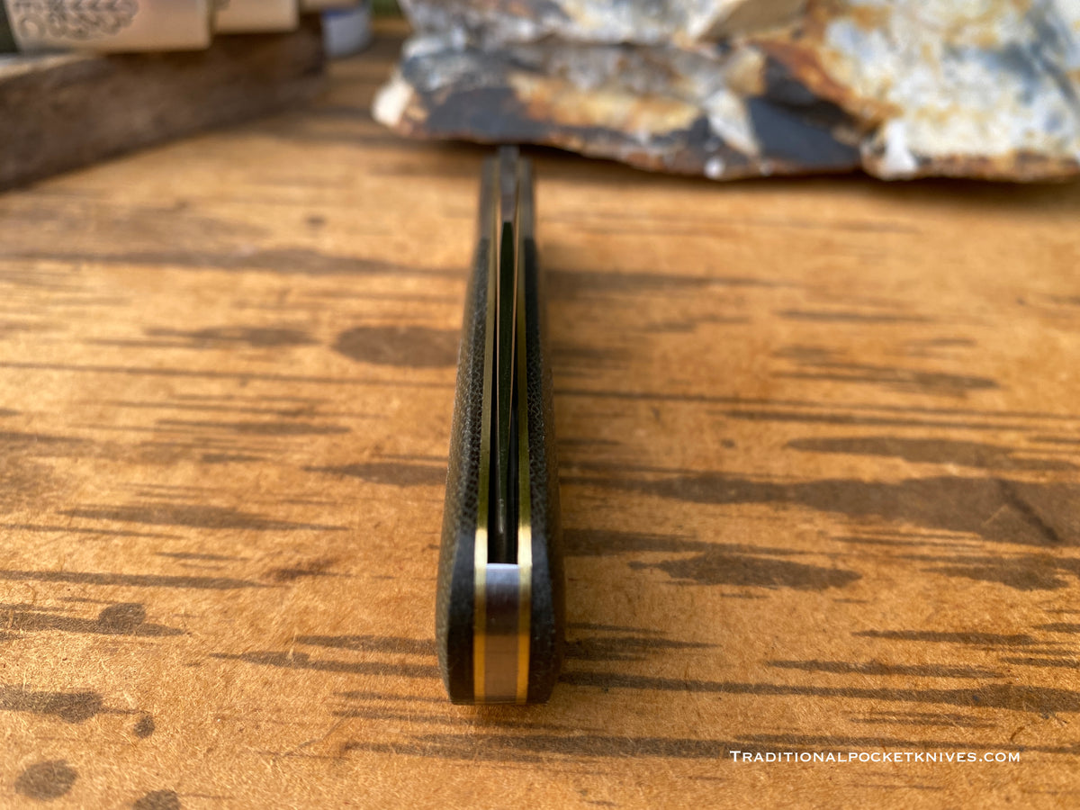 Great Eastern Cutlery #861121 Two Acorn Barlow OD Green Canvas Micarta