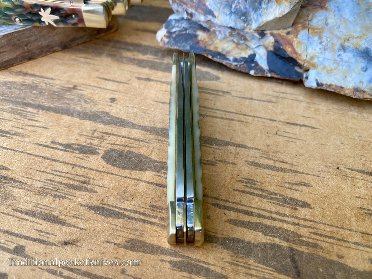 Cooper Cutlery Weed&amp;Co. Walnut Green Bone Trapper (5219WG)