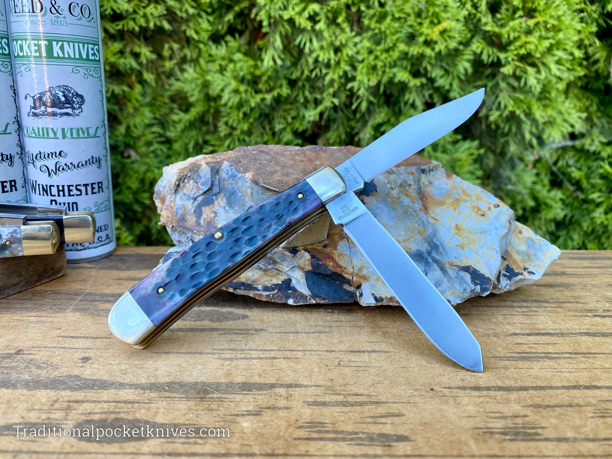 Cooper Cutlery Weed&amp;Co. Purple Pick Bone Trapper (5219PPB)