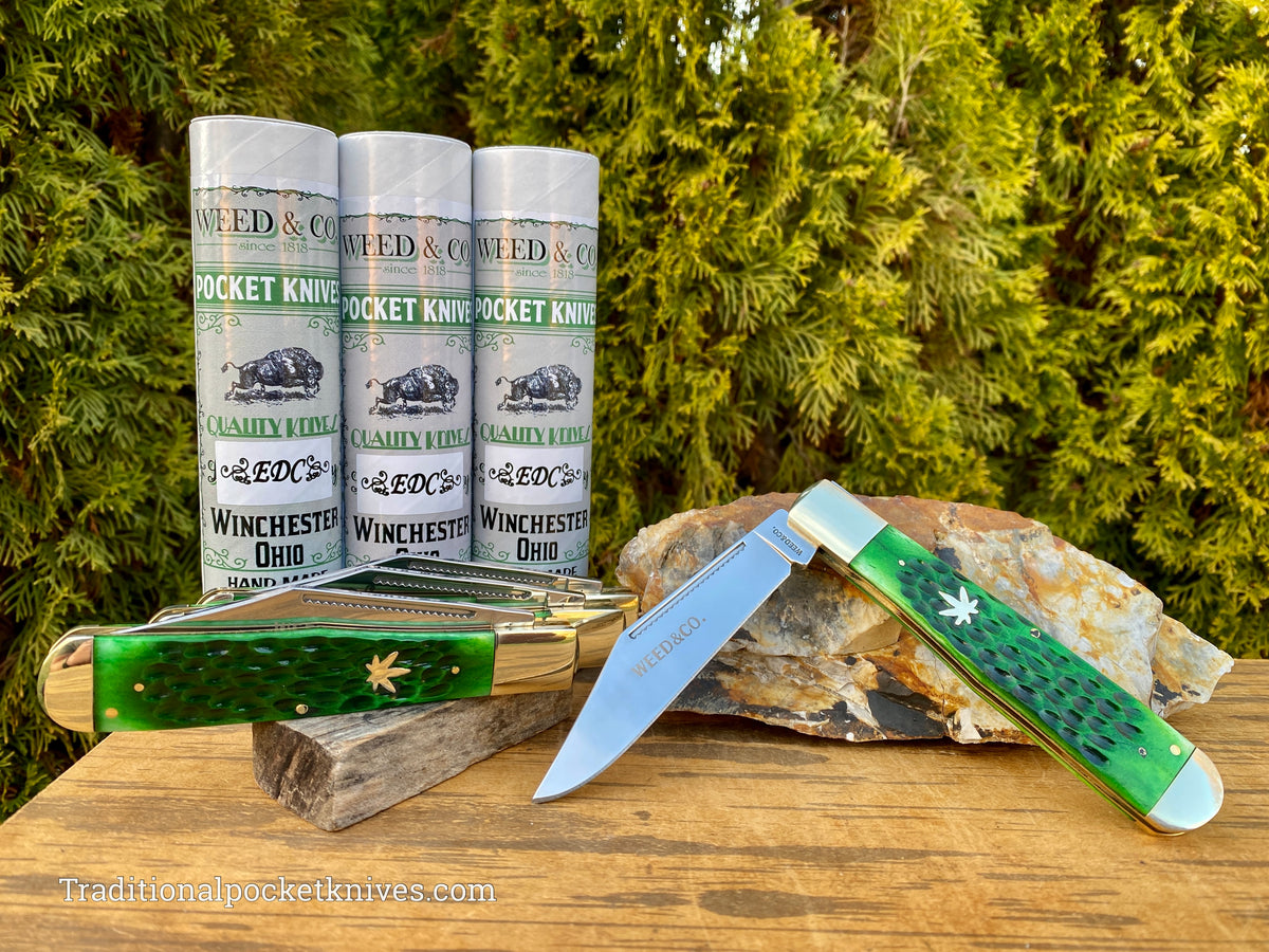 Cooper Cutlery Weed&amp;Co. German Hunter Jigged Green Bone &quot;EDC&quot; (5100GB)