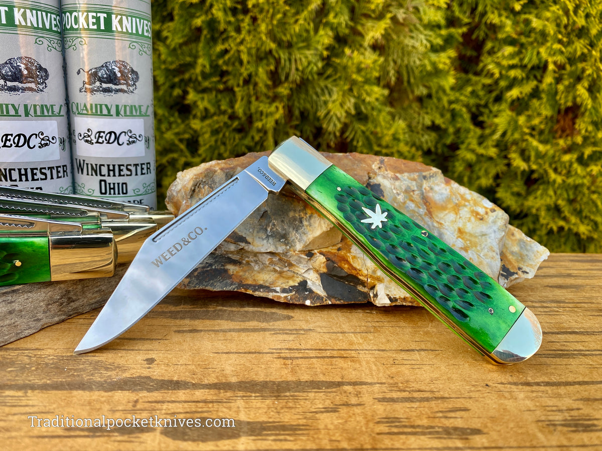 Cooper Cutlery Weed&amp;Co. German Hunter Jigged Green Bone &quot;EDC&quot; (5100GB)