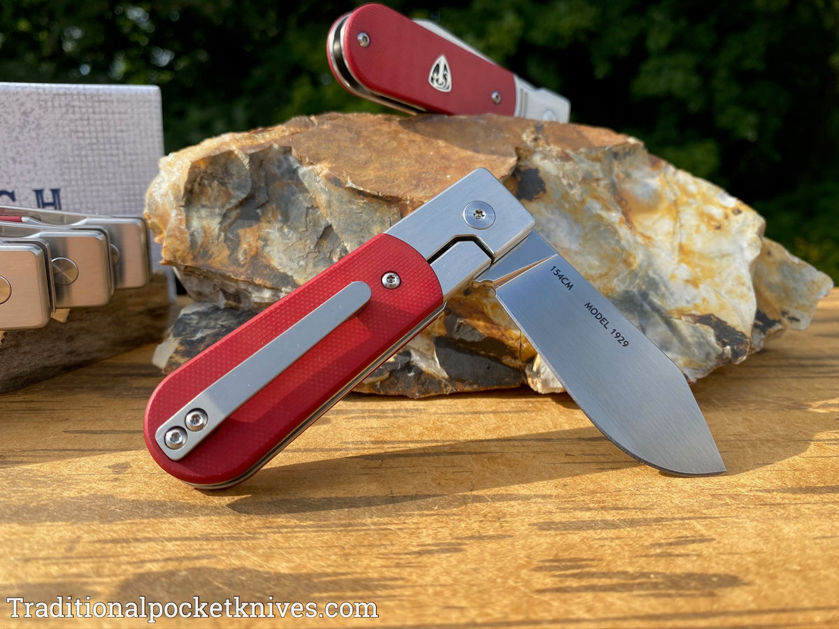 Finch Model 1929 G-10 Red &quot;C. Risner Cutlery Exclusive&quot;