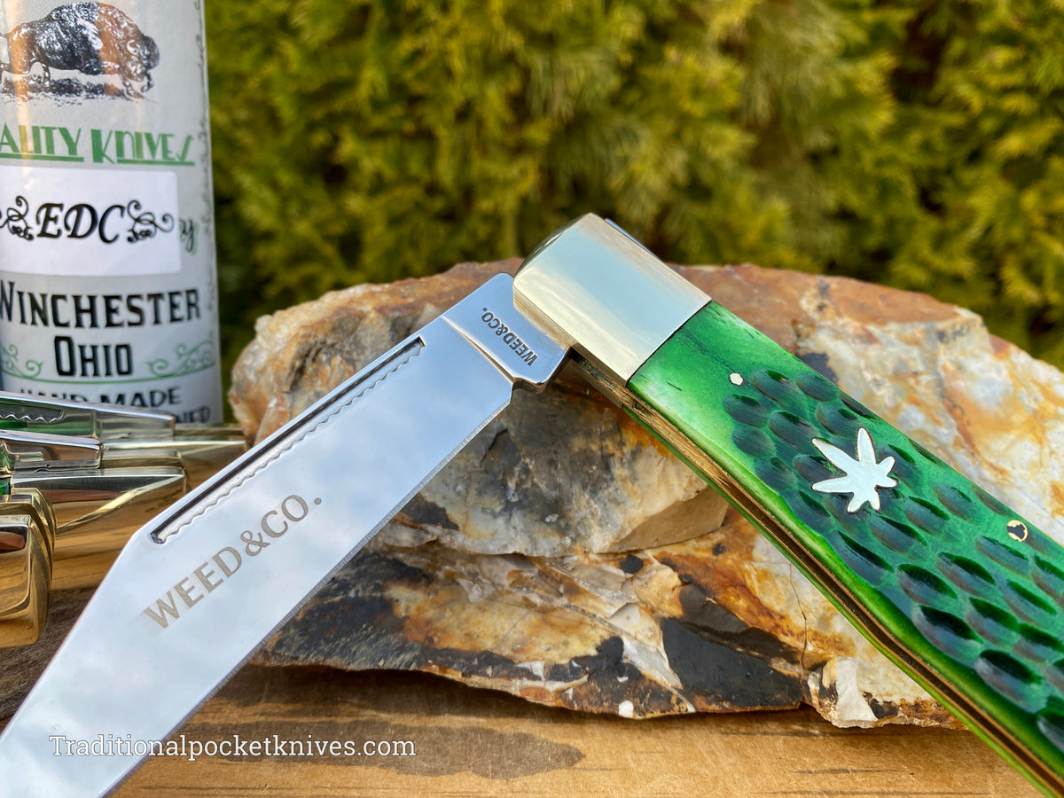 Cooper Cutlery Weed&amp;Co. German Hunter Jigged Green Bone &quot;EDC&quot; (5100GB)