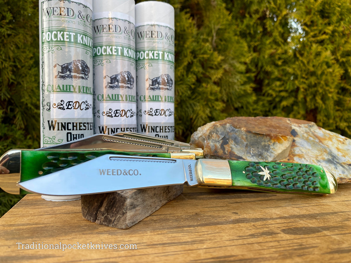 Cooper Cutlery Weed&amp;Co. German Hunter Jigged Green Bone &quot;EDC&quot; (5100GB)