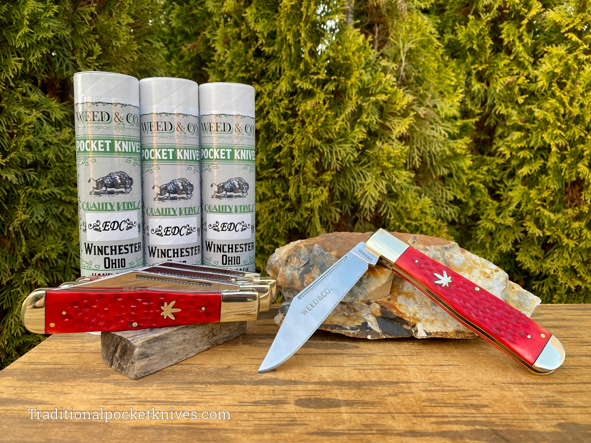 Cooper Cutlery Weed&amp;Co. German Hunter Jigged Red Bone &quot;EDC&quot; (5100RB)