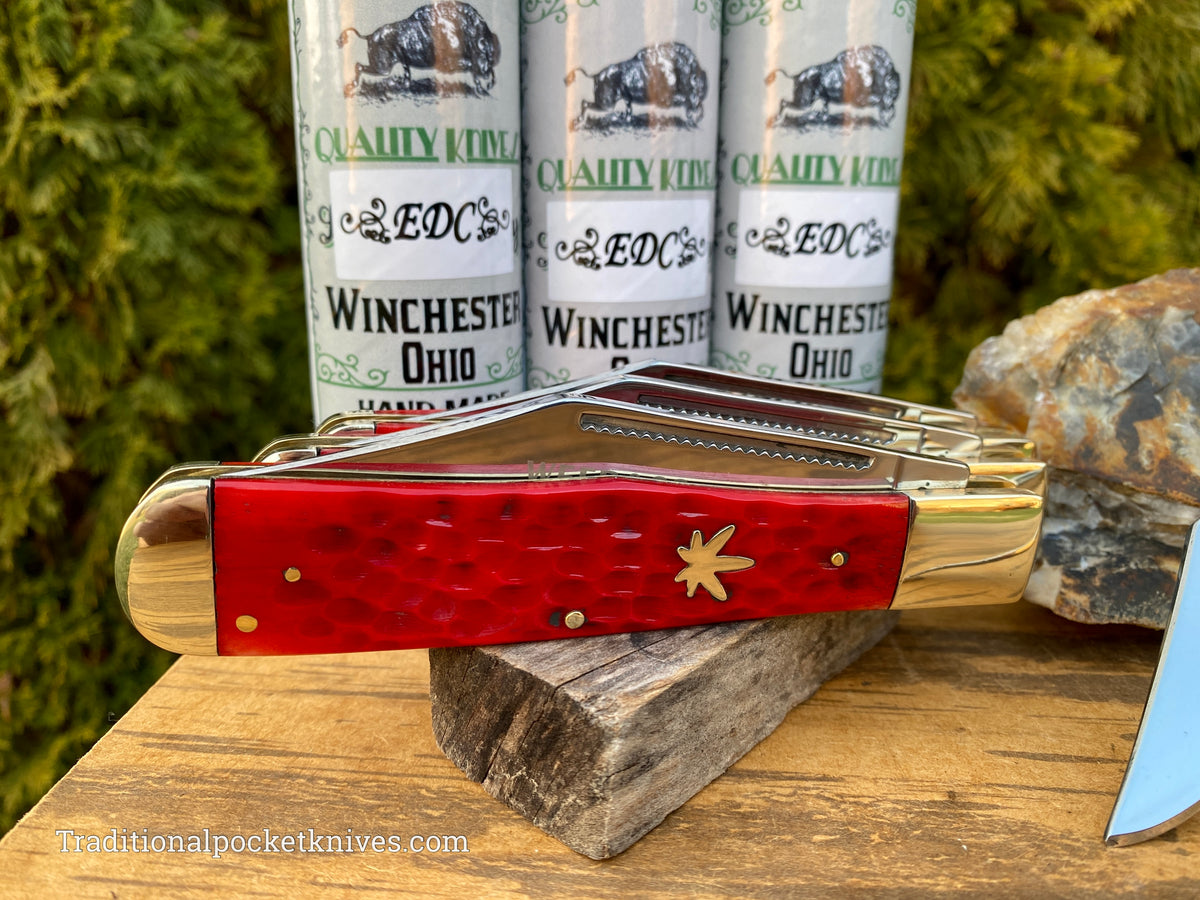 Cooper Cutlery Weed&amp;Co. German Hunter Jigged Red Bone &quot;EDC&quot; (5100RB)