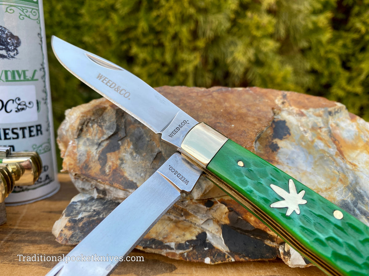 Cooper Cutlery Weed&amp;Co. Jigged Green Bone Trapper &quot;EDC&quot; (5219GB)