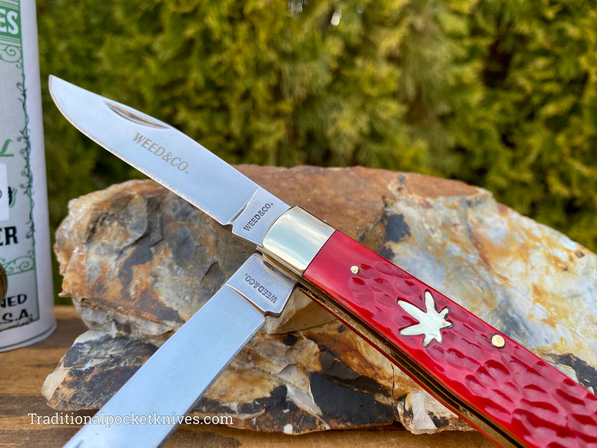 Cooper Cutlery Weed&amp;Co. Jigged Red Bone Trapper &quot;EDC&quot; (5219RB)