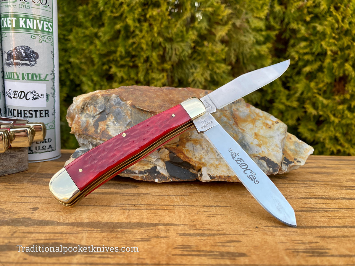 Cooper Cutlery Weed&amp;Co. Jigged Red Bone Trapper &quot;EDC&quot; (5219RB)