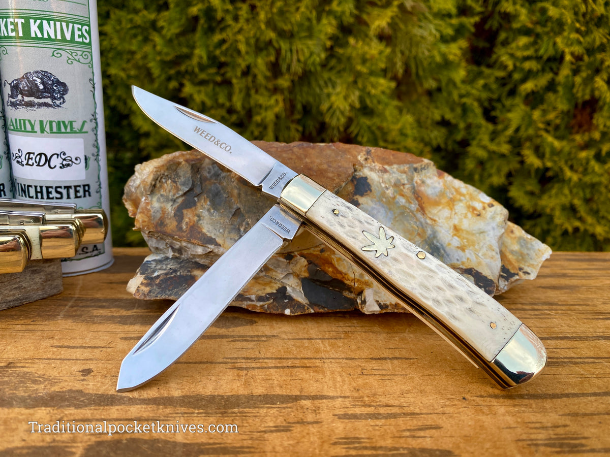 Cooper Cutlery Weed&amp;Co. Jigged White Bone Trapper &quot;EDC&quot; (5219WB)