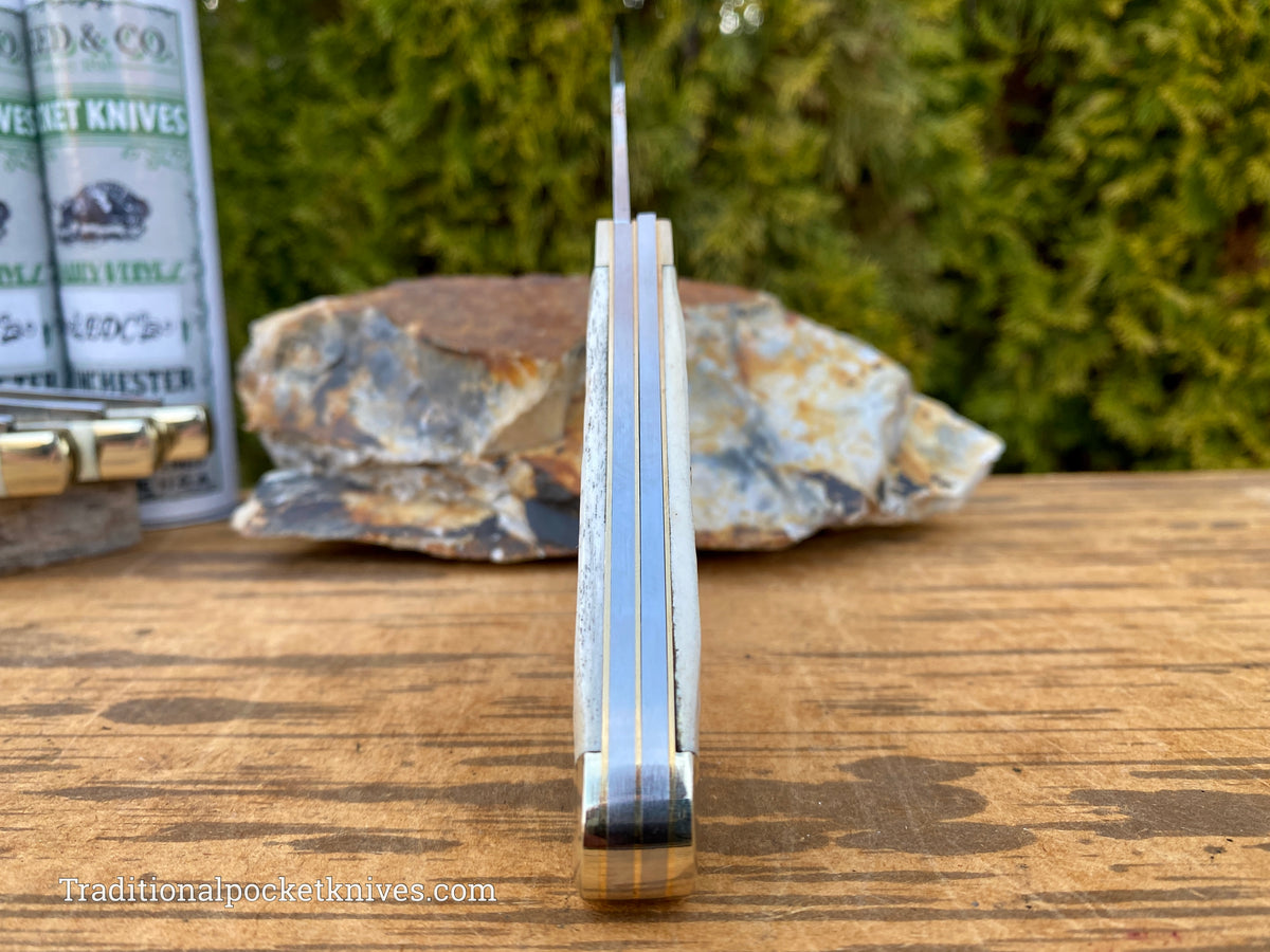 Cooper Cutlery Weed&amp;Co. Jigged White Bone Trapper &quot;EDC&quot; (5219WB)
